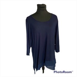 Anthropologie Pebble & Stone Navy Tunic, Medium
